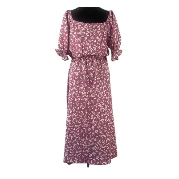 Floral Pink,white,Flutter,split,V neck,Maxi Dress,Large,New - Picture 2 of 6